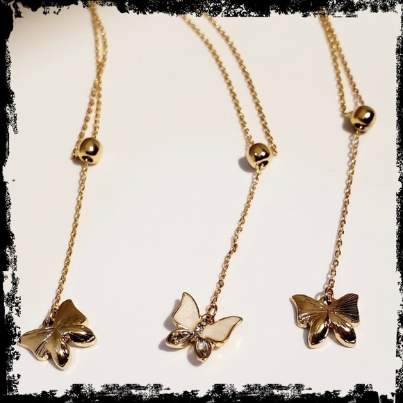 🦋Super cute Dainty Lariat Butterfly 🦋 Necklace - Picture 4 of 4